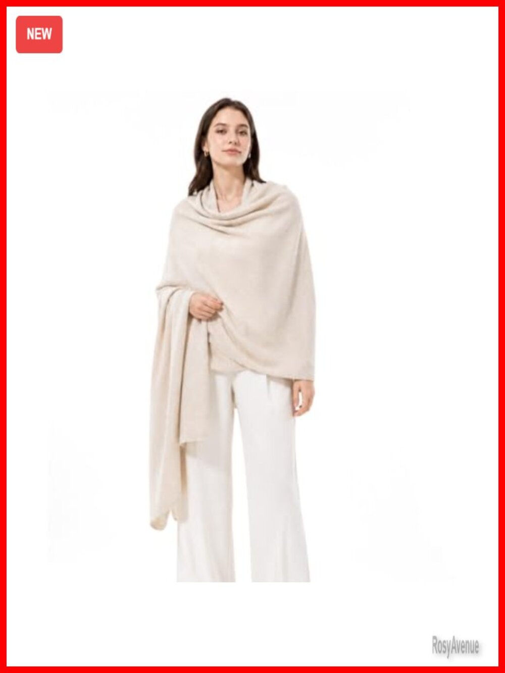 Cashmere Blend Oversized Travel Wrap Scarf Shawl & Airplane Blanket
